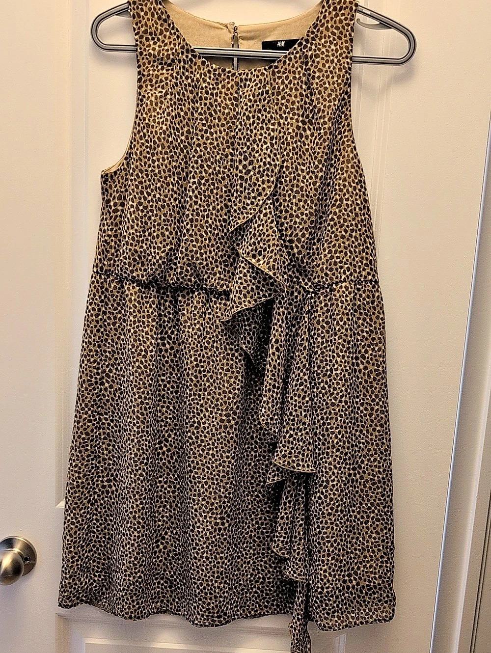 H&M Animal Print Ruffle Dress